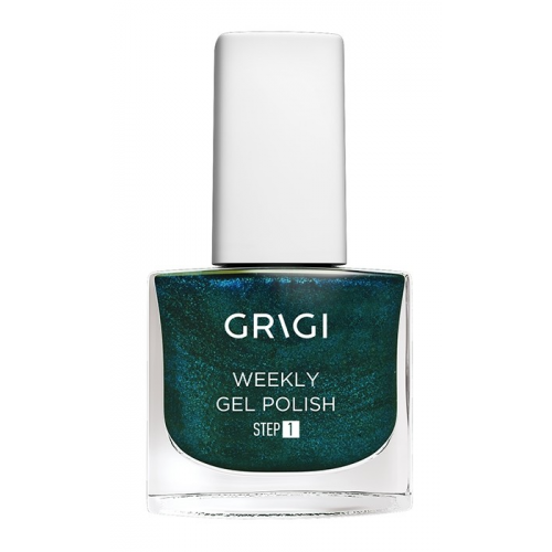 GRIGI WEEKLY GEL NAIL POLISH NO 558 METALLIC DARK GREEN