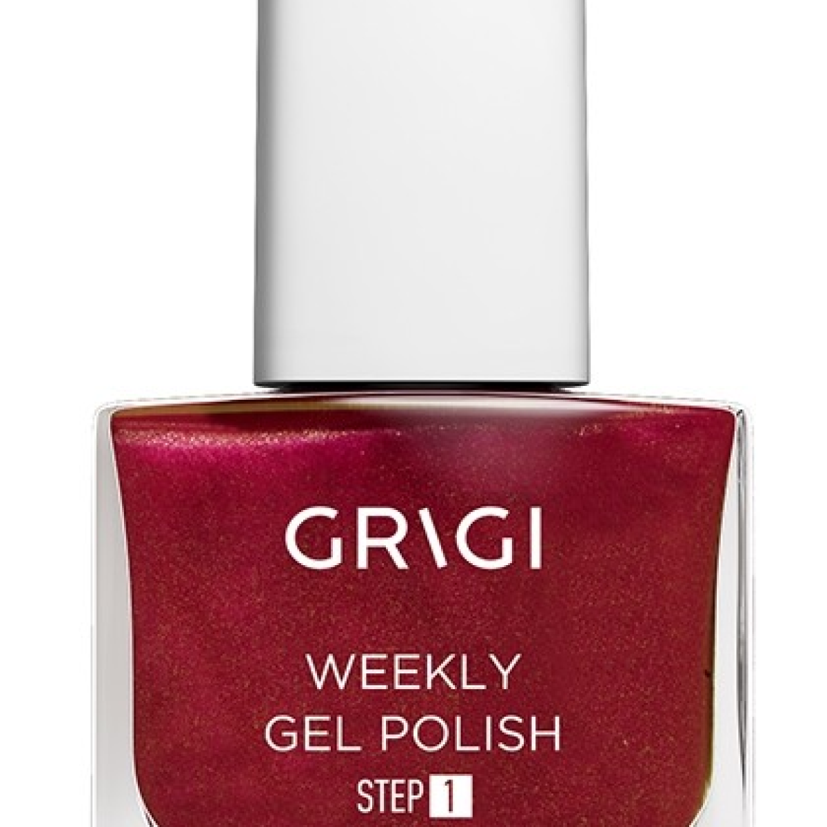 GRIGI WEEKLY GEL NAIL POLISH NO 559 METALLIC ORANGE RED