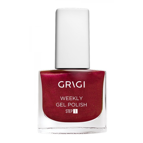 GRIGI WEEKLY GEL NAIL POLISH NO 559 METALLIC ORANGE RED