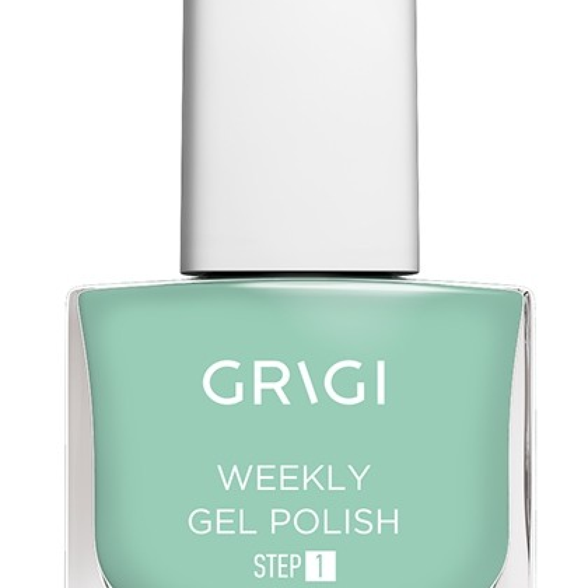 GRIGI WEEKLY GEL NAIL POLISH NO 569 SPARKLY SEA GREEN