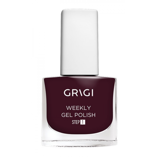GRIGI WEEKLY GEL NAIL POLISH NEW FORMULA EXTRA STRONG No 619 BROWN BURGUNDY