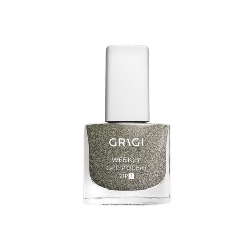 GRIGI WEEKLY GEL NAIL POLISH NEW FORMULA EXTRA STRONG No 597 METALLIC DARK GREY