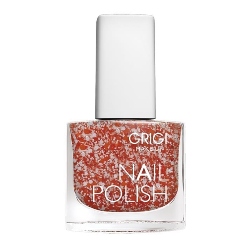 GRIGI NAIL POLISH GLITTER & CONFETTI No 206 ORANGE CONFETTI