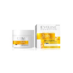 EVELINE 3 Oils + Peptides Deeply Nourishing Day/night Cream 50ml