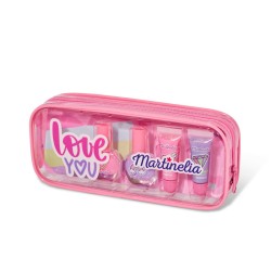 Martinelia Super Girl Lip Balm Cosmetic Bag – Σετ Βερνίκια Νυχιών 2 x 4ml, Shimmer Lipgloss 2 x 6ml & Κασετίνα