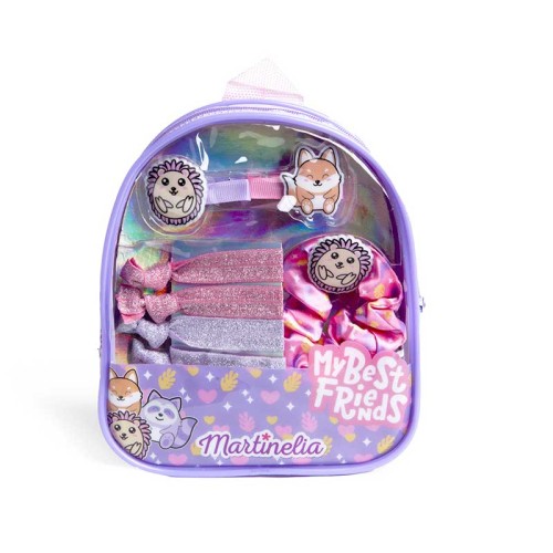Martinelia My Best Friends Hair Beauty Backpack Set &ndash; &Sigma;&epsilon;&tau; &Mu;&alpha;&lambda;&lambda;&iota;ώ&nu; &Gamma;&iota;&alpha; &Kappa;&omicron;&rho;ί&tau;&sigma;&iota;&alpha; 16 x 17 x 4 cm