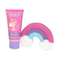 Martinelia Little Unicorn Bath & Beauty Gift Set – Παιδικό Σετ Body Lotion 60ml & Bath Fizzers 150g